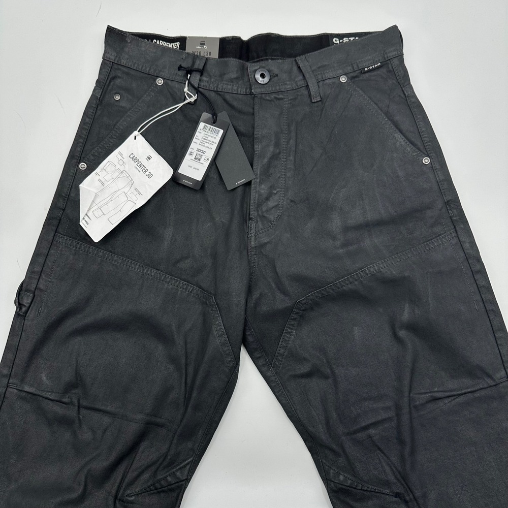 G-Star‎ RAW Carpenter 3D Loose Jeans Fantom Black Denim Magma Cobler 30x30 NWT